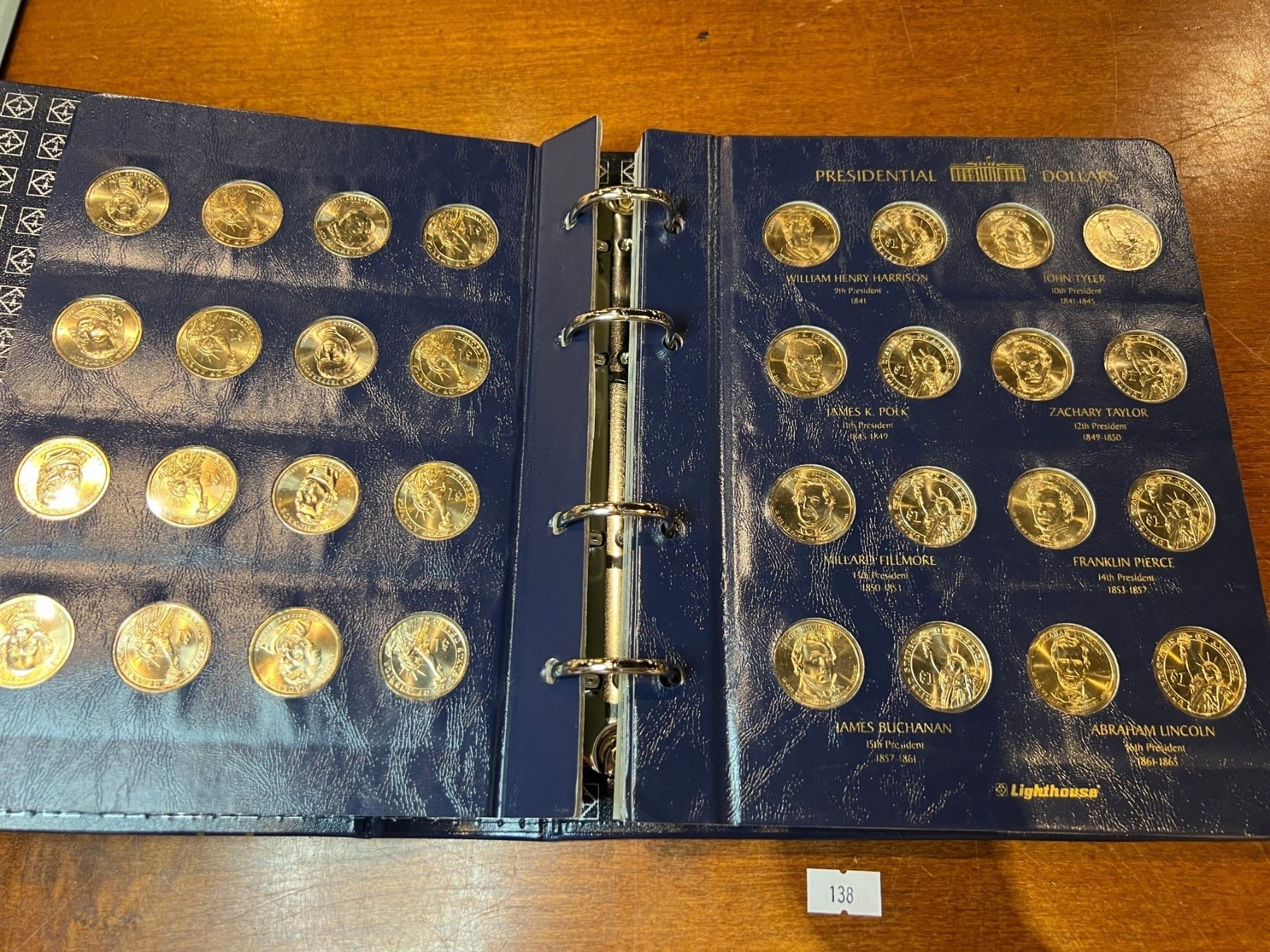 2007-2016 USA Presidential Dollars Collection Binder - 80 Coins Total