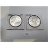 Image 1 : 1952 & 1955 Canadian Silver Dollars