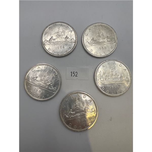 1966 Canadian Silver Dollars