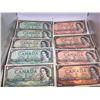 Image 1 : 1954 Canadian $1 & $2 Banknotes