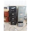 Image 1 : (2) 4 Drawer Metal Filing Cabinets