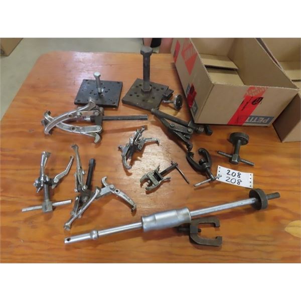 9 Various Pullers ; Gear Pullers, Slide Pullers