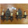 Image 1 : 2 Antique Wall Scone Lights