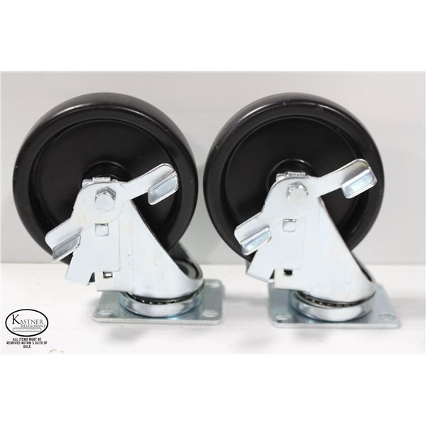 TWO NEW 5" OMNI-DIRECTIONAL CASTERS