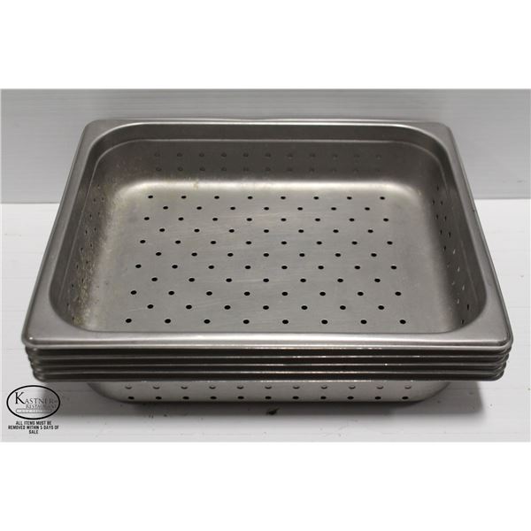 5 S/S 1/2 SIZE PERFORATED INSERTS, 2.5" DEEP