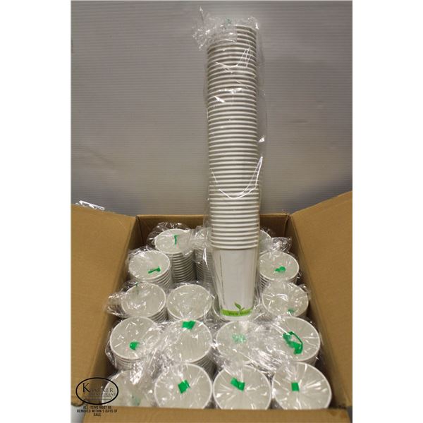 ECO-FRIENDLY COFFEE CUPS & BOX OF LIDS