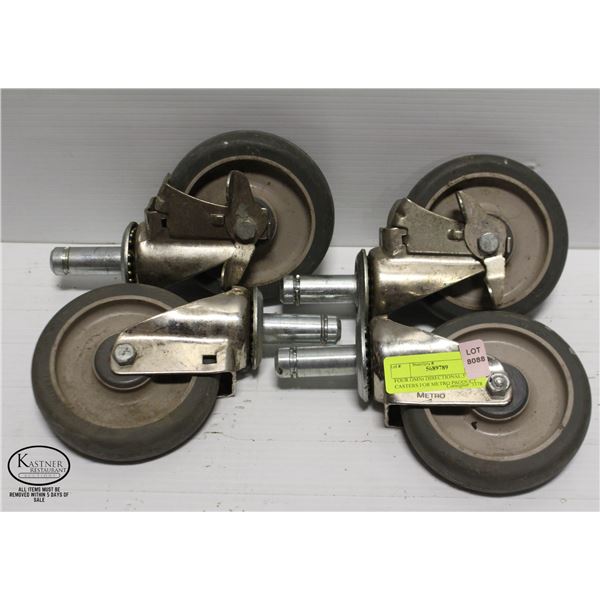 FOUR OMNI DIRECTIONAL 5" CASTERS FOR METRO PRODUCT