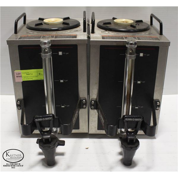 LOT OF 2 BUNN 1.5 GALLON SATELLITE SERVERS
