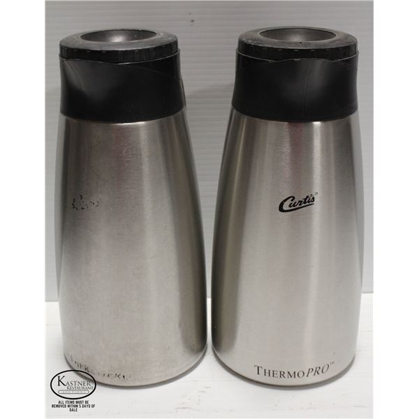 LOT OF 2 CURTIS THERMOPRO 1.9L INSULATED POUR POTS