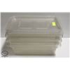Image 1 : 3 CAMBRO POLY FOOD BINS W/ 3 LIDS - 5"