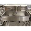 Image 1 : 2 WELL STAINLESS STEEL SINK W/ TAP & POTATO CUTTER