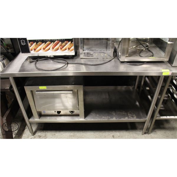 58" STAINLESS STEEL WORKTABLE W/ UNDERSHELF