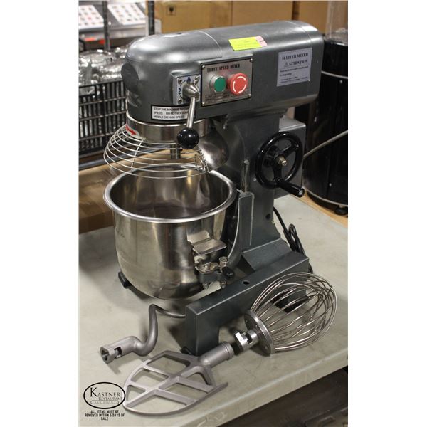 LIGHTLY USED 10 QT COMMERCIAL MIXER W/ BOWL &
