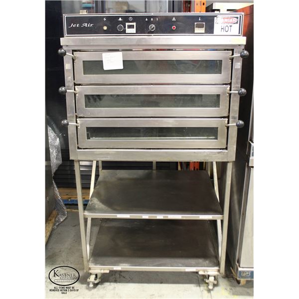 DOYON JET AIR ELECTRIC 3-DECK PIZZA OVEN W/ STAND