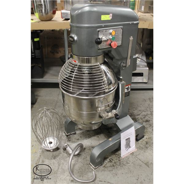 30QT OMEGA COMMERCIAL MIXER W/ BOWL & ATTACHMENTS