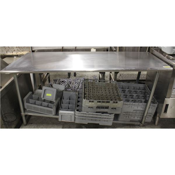 6' STAINLESS STEEL WORKTABLE W/ UNDERSHELF