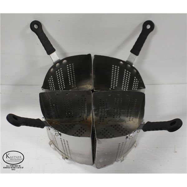 SET OF 4 COMMERCIAL ALUMINUM PASTA COOKER SECTIONS