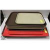 Image 1 : STACK OF ASSORTED TRAYS, PANS & BOARDS