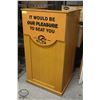 WOODEN GREETING PODIUM 23.5" X 22" X 42"