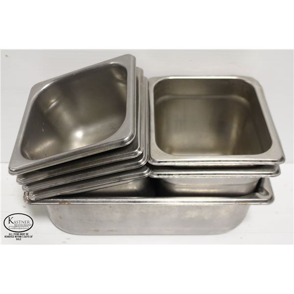 1/3 SIZE INSERT W/ 6 ASSORTED DEPTH 1/6 SIZE STEEL