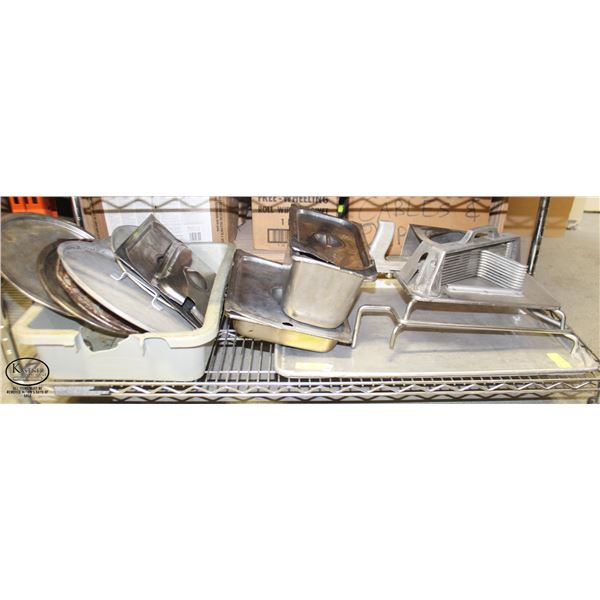 SHELF CONTENTS: TOMATO SLICER W/ PIZZA PANS &