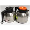 Image 1 : TWO STAINLESS STEEL COFFEE CARAFES