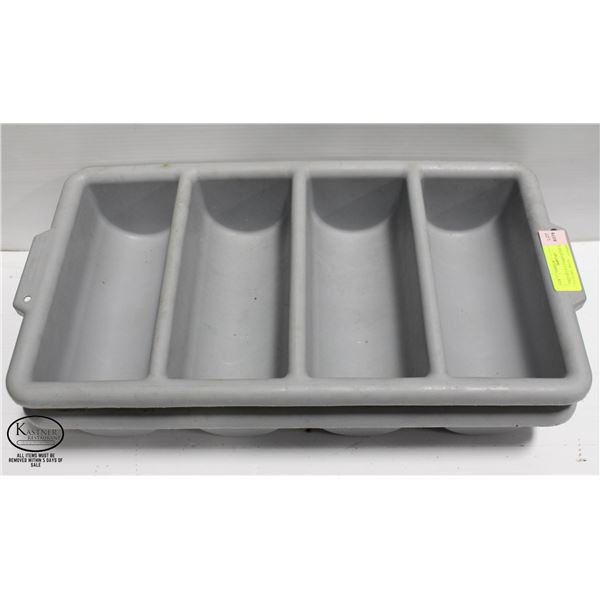 TWO POLY 4 COMPARTMENT CUTLERY TRAYS