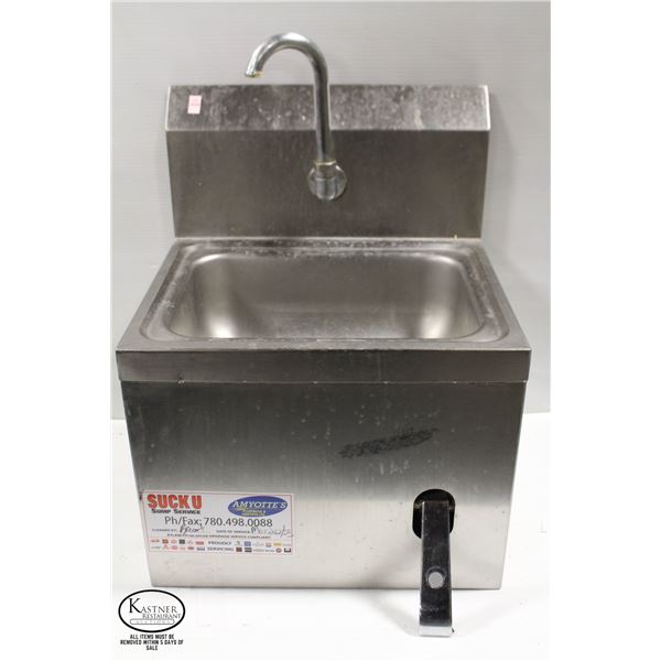 WALL MOUNT HAND SINK W/ SPOUT (NO TAPS)