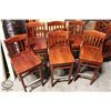 Image 1 : BAILIFF SEIZURE: LOT OF 6 WOODEN BAR HEIGHT CHAIRS