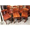 Image 1 : BAILIFF SEIZURE: LOT OF 6 WOODEN BAR HEIGHT CHAIRS