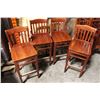 Image 1 : BAILIFF SEIZURE: LOT OF 4 WOODEN BAR HEIGHT CHAIRS