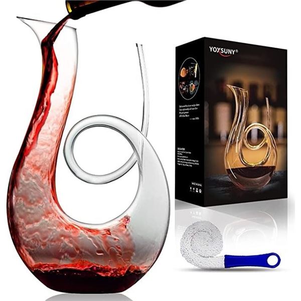NEW YOYSUNY 1.7L SWAN WINE DECANTER