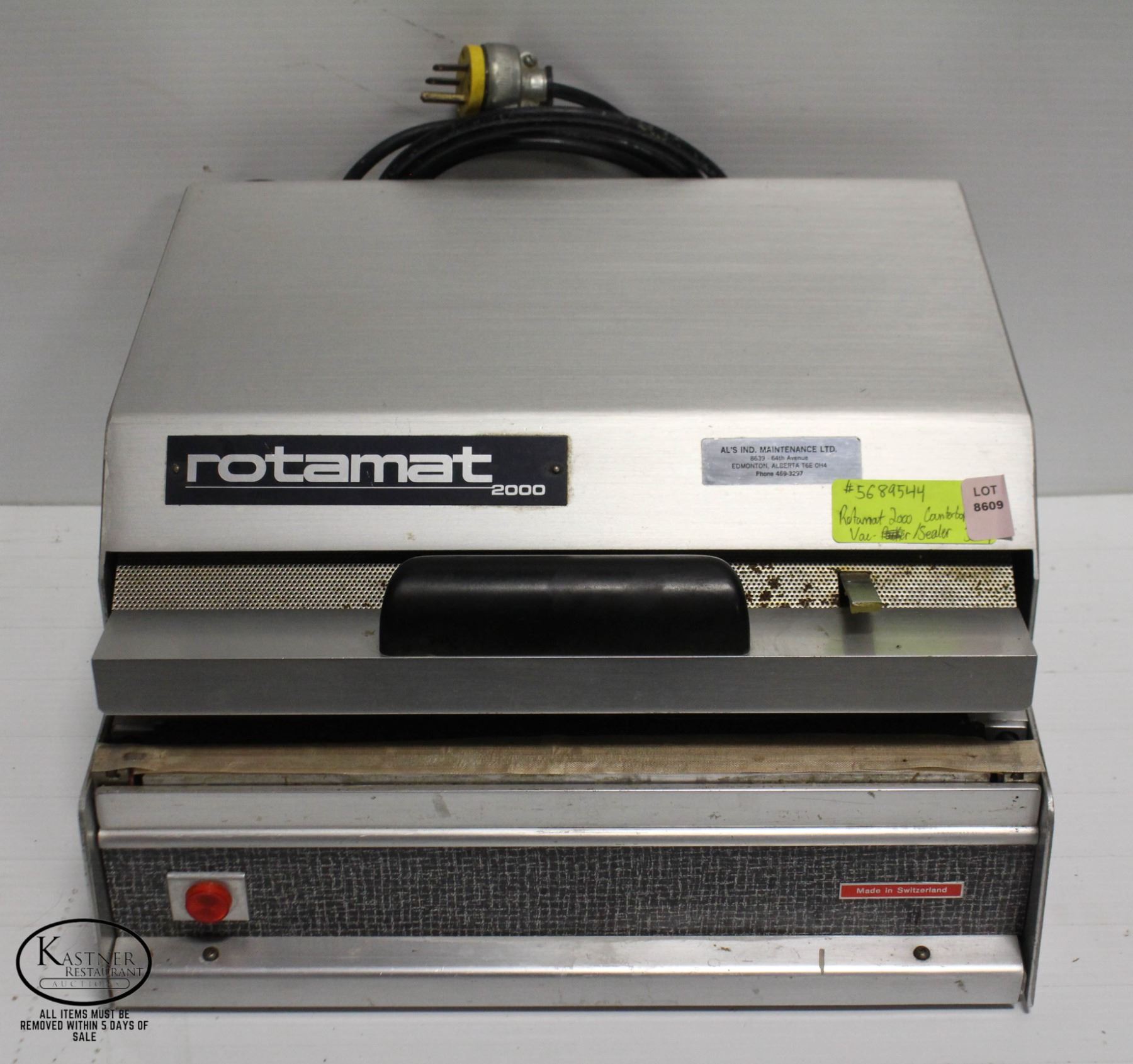 ROTAMAT 2000 COUNTERTOP SEALER