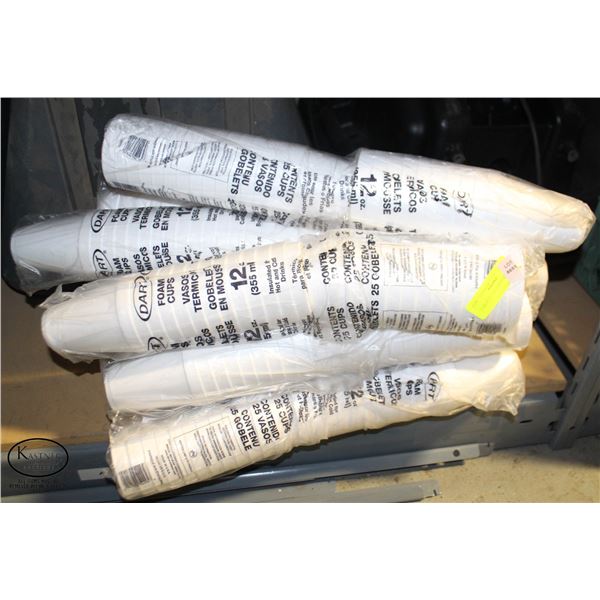 LARGE LOT OF 12OZ FOAM CUPS