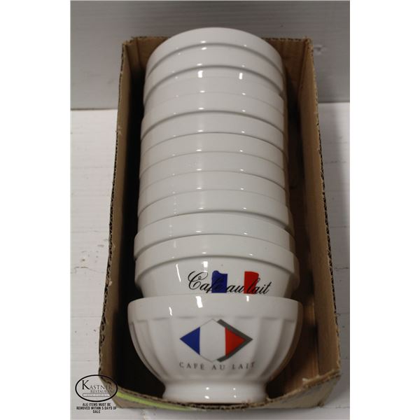 LOT OF 12 BRANDED PORCELAIN BOWLS