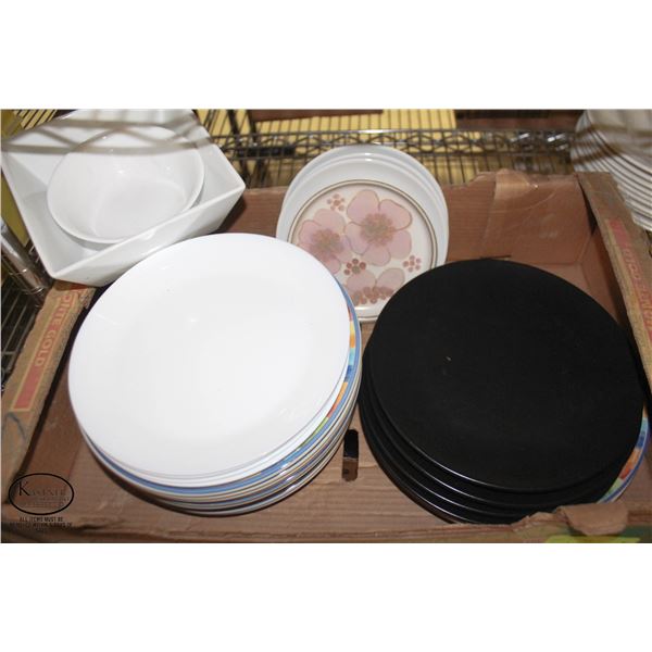 FLAT OF ASSORTED DISHWARE