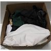 Image 1 : LARGE BOX OF VARIOUS COLOUR TABLECLOTHS: WHITE,
