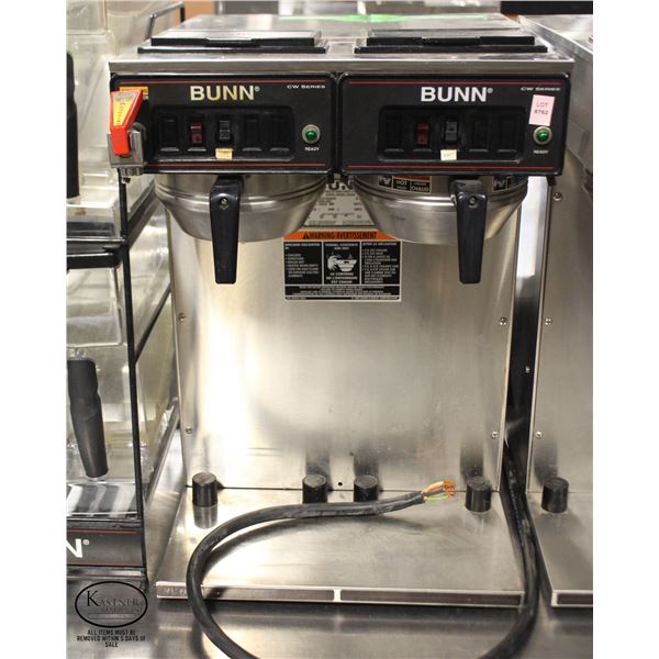 BUNN CW SERIES DUAL AIR POT COFFEE BREWER W/ HOT