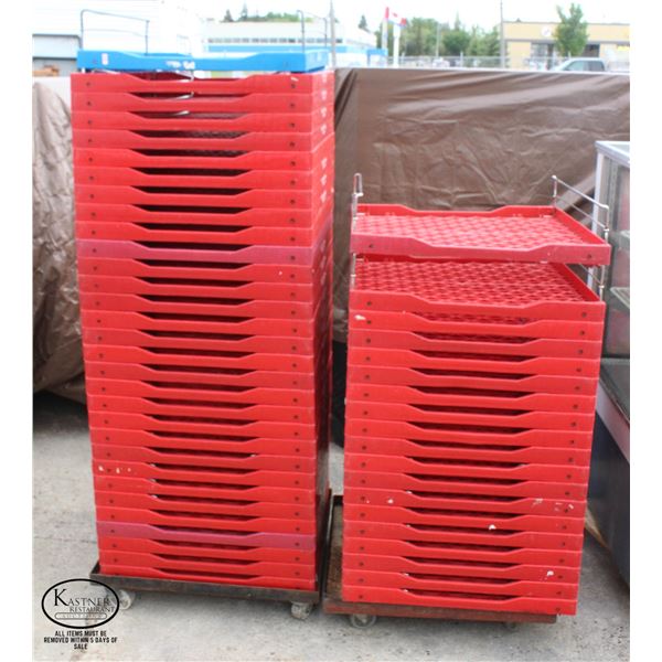 LOT OF APPROX. 50 COMMERCIAL BREAD RACKS