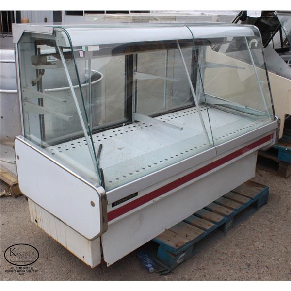 6' GENERAL CURVED GLASS DISPLAY CASE