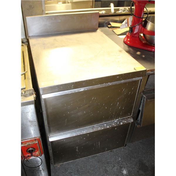 2 DRAWER STAINLESS STEEL CABINET * AS IS