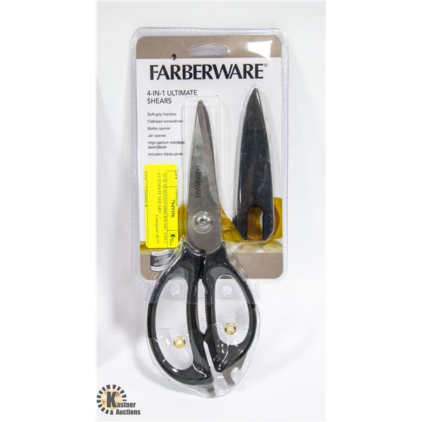 NEW SEALED FARBERWARE 4-IN-1 ULTIMATE SHEARS WITH