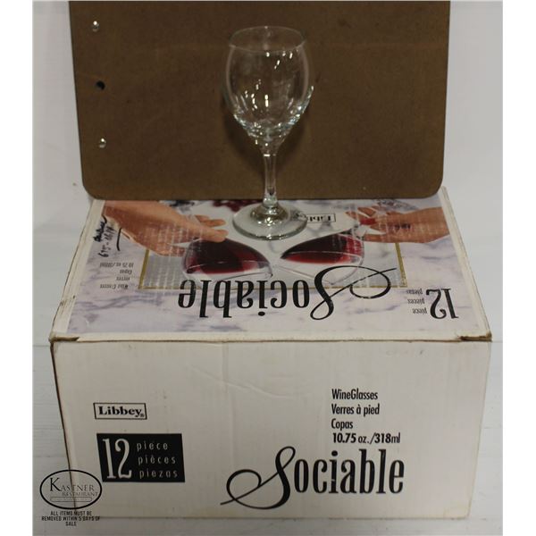 9 DOZEN LIBBEY 10.75 OZ / 318ML WINE GLASSES