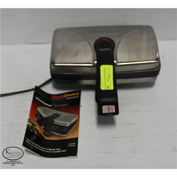 CHEF'S CHOICE PIZZELLEPRO GRILL