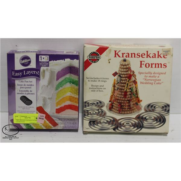 TWO NEW WILTON MULTI-CAKE LAYER PANS