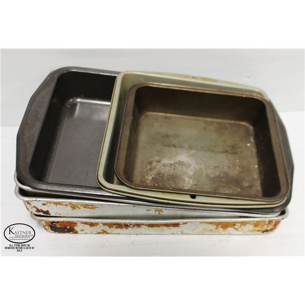 SIX 4-POINT COMMERCIAL CAKE BAKING PANS
