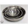 Image 1 : FOUR STAINLESS STEEL MIXING BOWLS