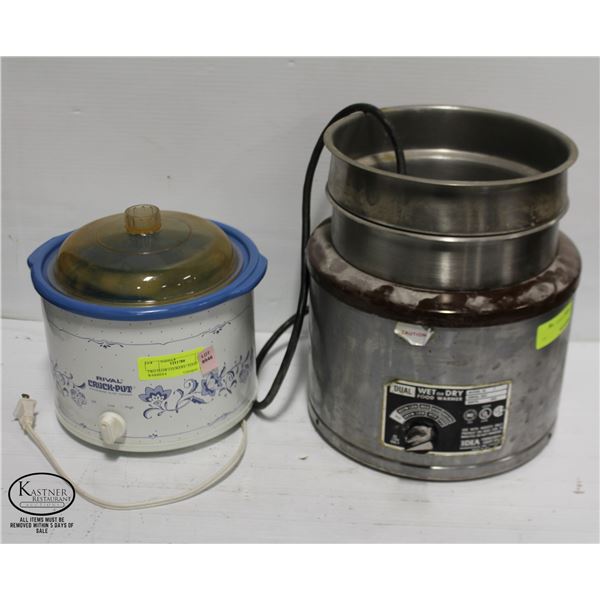 TWO SLOW COOKERS / FOOD WARMERS