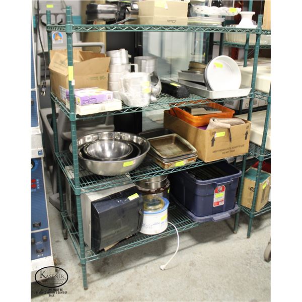 4" GREEN WIRE COMMERCIAL STORAGE RACK - 4 TIER