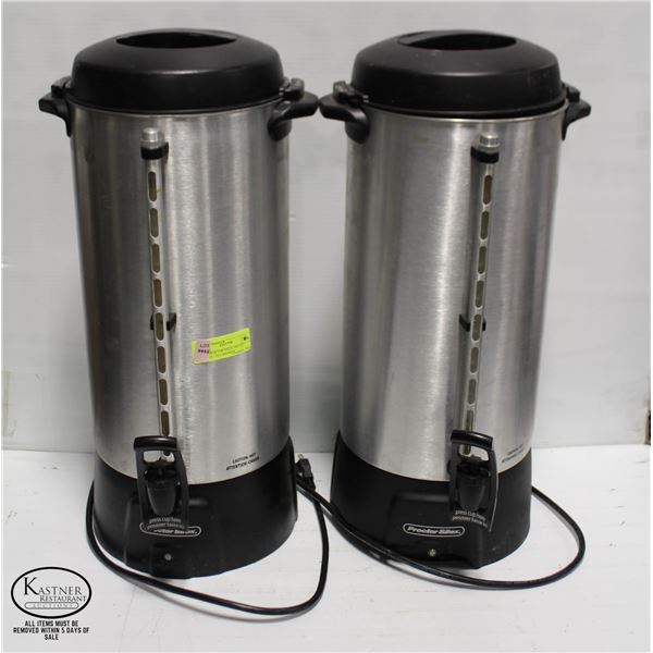 TWO PROCTOR SILEX 100 CUP COFFEE / TEA BREWER